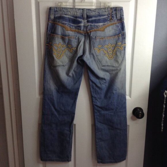 Vtg. Antik Denim, Men's 31, Embellished, Embroidered; Western, Rodeo, Cowboy - Picture 2 of 4